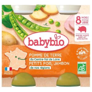 BabyBio Zöldborsó sonka burgonyával 2x 200 g 8 hó+