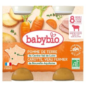BabyBio Sárgarépás buronya borjúhússal 2x 200 g 8 hó+