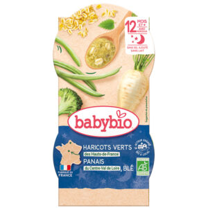 Babybio Esti tálkás menü - Paszternák zöldbab brokkoli gabonával 2x200 g 12 hó+