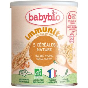 BabyBio Immunité - Natúr 5 gabonás pép 6 hó+ 220 g (10-24 adag)