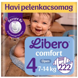Libero Comfort Nadrágpelenka 4-es méret (7-14 kg) 3x 74 db (222 db) Havi pelenkacsomag