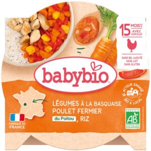 BabyBio Tanyasi csirke zöldséges rizzsel 260 g 15 hó+