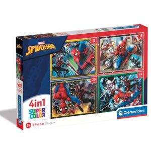 Clementoni Szuper Színes 4 az 1-ben Spiderman puzzle 3 év+ (21515)
