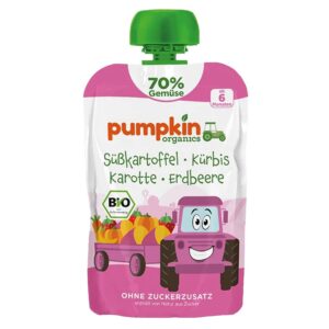 Pumpkin Organics “Suuper Veggie” Bio Édesburgonya sütőtök répa eper 100 g 6 hó+