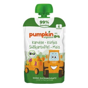 Pumpkin Organics “Suuper Veggie” Bio Sárgarépa sütőtök édesburgonya kukorica 100 g 6 hó+