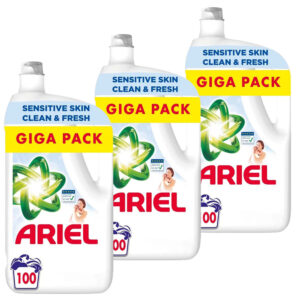 Ariel Sensitive Folyékony mosószer 3x 4500 ml (300 mosás)
