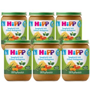 HiPP Bio Spagetti paradicsomszószban borsóval és borsófehérjével 8x190 g 6 hó+