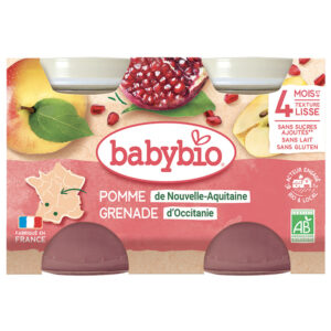 BabyBio Alma gránátalma 2x 130 g 4 hó+