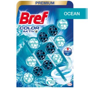 Bref Premium Color Aktiv WC frissítő 3x 50 g (Ocean)