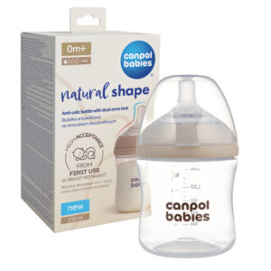Canpol Babies Natural shape anti-kólikás széles nyakú cumisüveg 150 ml