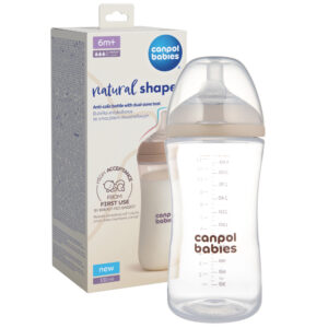 Canpol Babies Natural shape anti-kólikás széles nyakú cumisüveg 330 ml