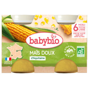 BabyBio Édes kukorica 2x 130 g 6 hó+