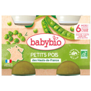 BabyBio Zöldborsó 2x 130 g 6 hó+