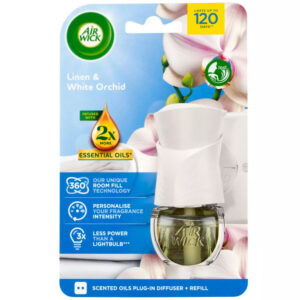 Air Wick Elektromos légfrissítő készülék 19 ml (pamut és fehér orchidea)