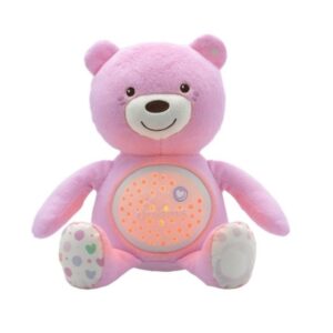 Chicco Baby Bear plüss maci projektor - rózsaszín