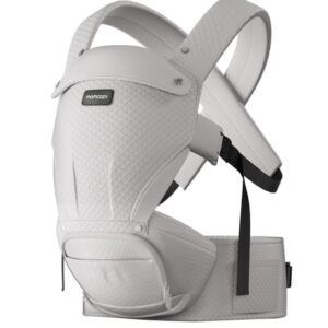 Momcozy PureHug Ergonomikus babahordozó újszülött kortól (Air-Mesh, szürke)