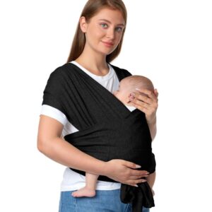 Momcozy Baby Wrap babahordozó kendő – fekete