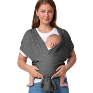 Momcozy Baby Wrap babahordozó kendő – sötétszürke
