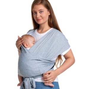 Momcozy Baby Wrap babahordozó kendő – szürke