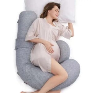 Momcozy F alakú terhességi párna – Bársonyszürke
