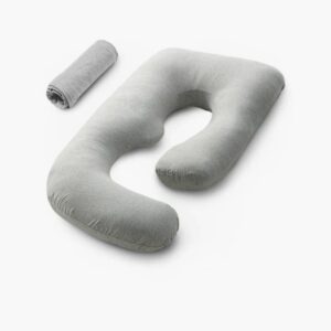 Momcozy U alakú terhességi párna – Cooling Fabric (világosszürke)